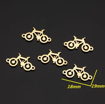 

Shuangshuo 5pcs/lot Stainless Steel Bicycle Charms Jewelry Making Sports Pendants Bijoux Handmade Necklace Bracelets Anklet made