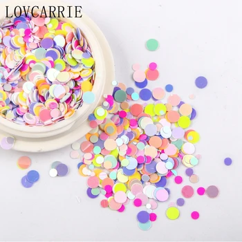 

1 Jar Holo Nail Glitter Powder Sequins Flakes Round Circle Nail Art Slice Paillette Tips Manicure for DIY Nail Art Decorations