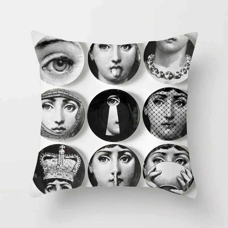 6 ZENGIA Ретро подушка fornasetti Обложка Art Master наволочка для дома/гостиной декоративные подушки Чехол для женщин - Цвет: 6