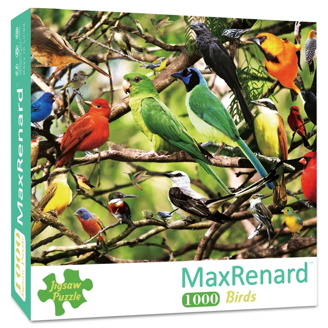 MaxRenard Puzzle 1000 Pieces Adult Puzzle Jigsaw 50*70cm Noble Deer Family Assembling Animal Photos Puzzles Toys for Adults Birds