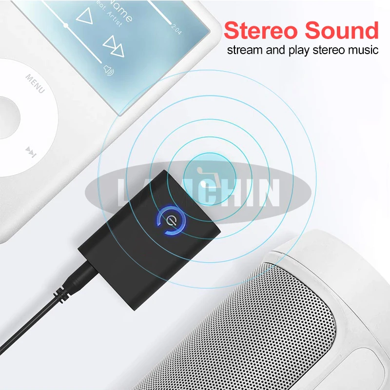 Беспроводной Bluetooth 5,0 адаптер HIFI шумоподавление Bluetooth приемник Bluetooth передатчик для динамика с аудио 3,5 мм разъем
