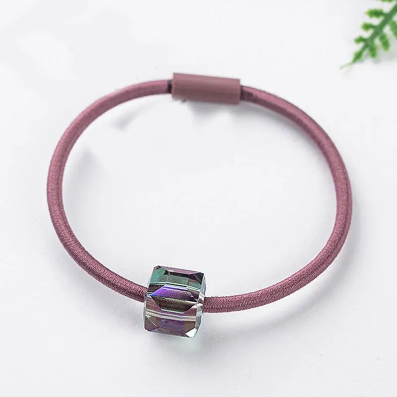 Dark Pink Несколько стилей кристалл голова Веревка звезда яблоко Бант Цветок Модные женские резинки для девочек резинки аксессуары для волос 1 шт - Цвет: Dark Pink