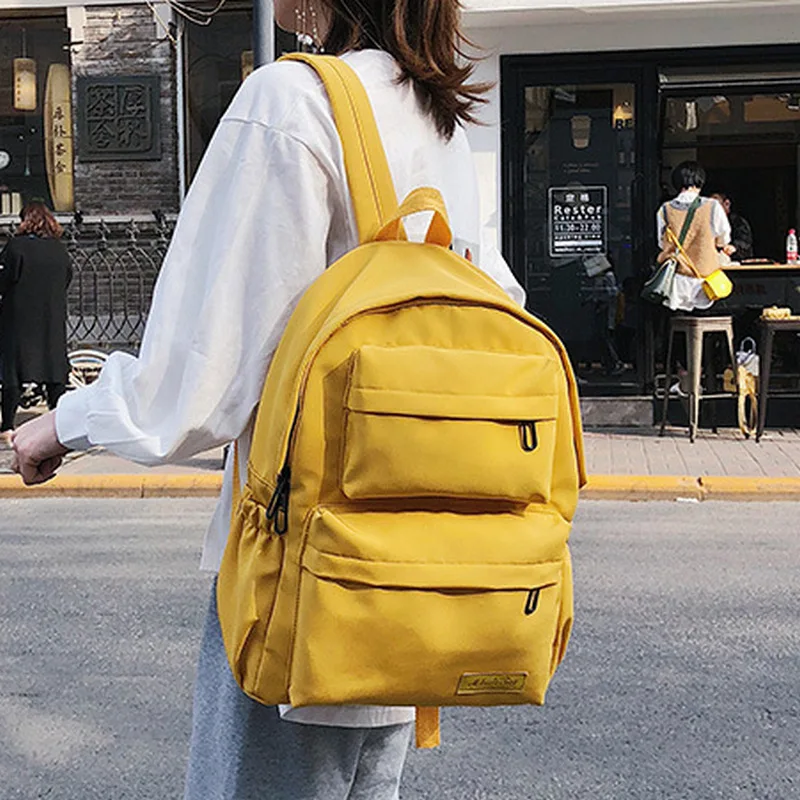 

Preppy Style Student School Backpack School Bags for Girls Teenagers Oxford Back pack Women Schoolbag Simple Solid Bookbag 2019