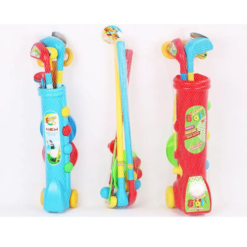 Детский набор для гольфа, пластиковая мини клюшка для гольфа, игрушка для детей на открытом воздухе, забавная спортивная игра P31B