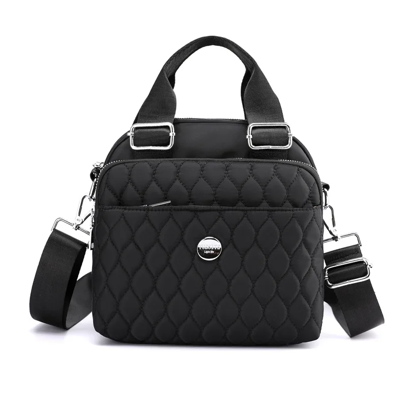 Школьный рюкзак для девочек-подростков Mochila Feminina, женские рюкзаки, нейлоновые водонепроницаемые повседневные сумки на плечо, женский рюкзак - Цвет: Черный