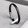 Auxauxme Fashion Simple Smooth 2/4/6/8mm Women Men Finger Rings Stainless Steel for Lovers Wedding Anniversary Jewelry Gifts 5