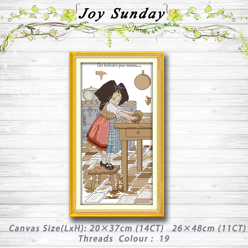 

Learn to do pastry cartoon girl decor painting dmc 14CT 11CT counted cross stitch kits embroidery set Needlework Set Home decor