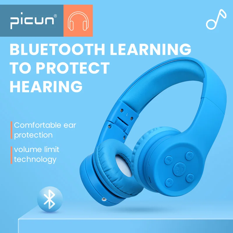 

Wireless Bluetooth Headset For Children Comfortable To Wear Hearing Protection Online Education Learning Headphone Built-in Mic