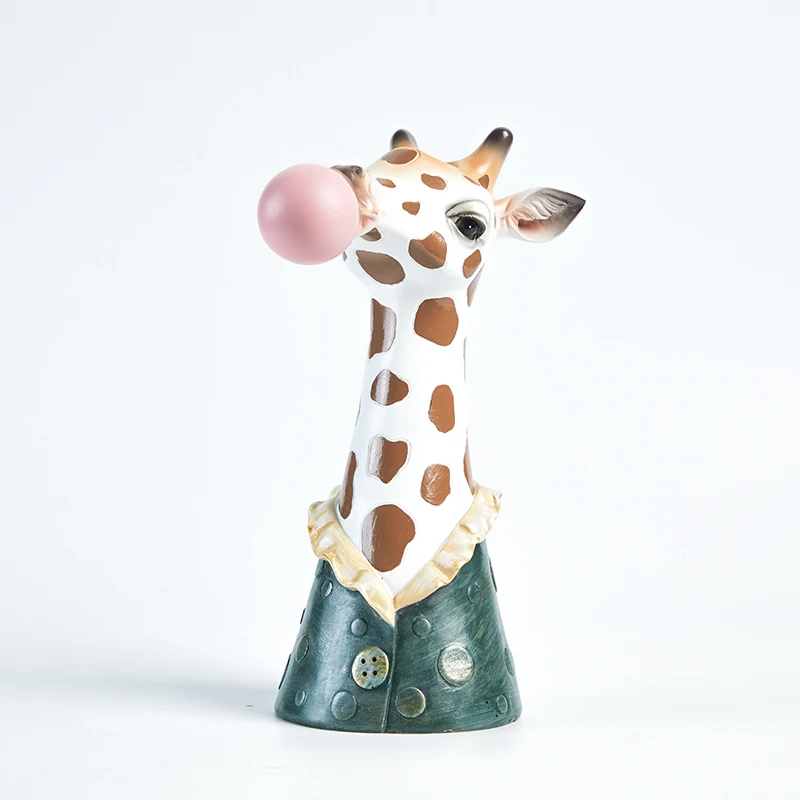 giraffe В скандинавском стиле жираф зебра панда полярный медведь животные дуя жевательная резинка Цветочный Горшок детский сад креативное внутреннее украшение - Цвет: giraffe