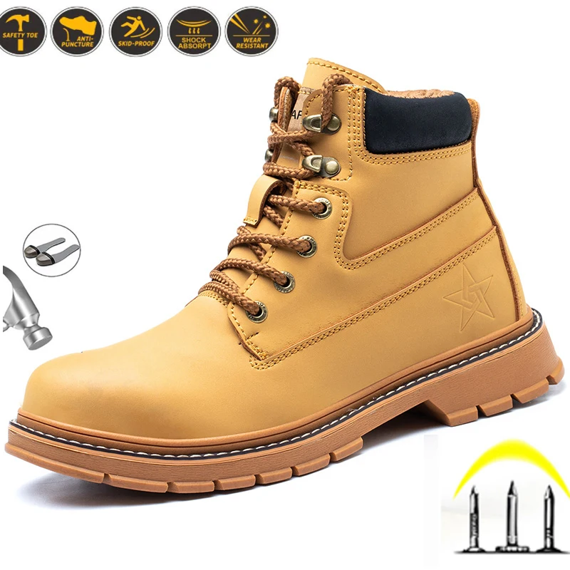 Breathable Shoes Air-Safety-Boots Steel-Toe Puncture-Proof Zapatos-De-Seguridad Men