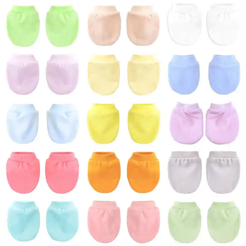 solid color baby mittens