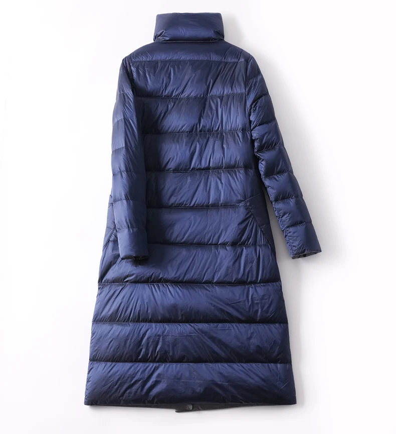 Duck Down Jacket Women Winter Long Thick Double Sided Plaid Coat Female Plus Size Warm Down Parka For Women Slim Clothes 2020