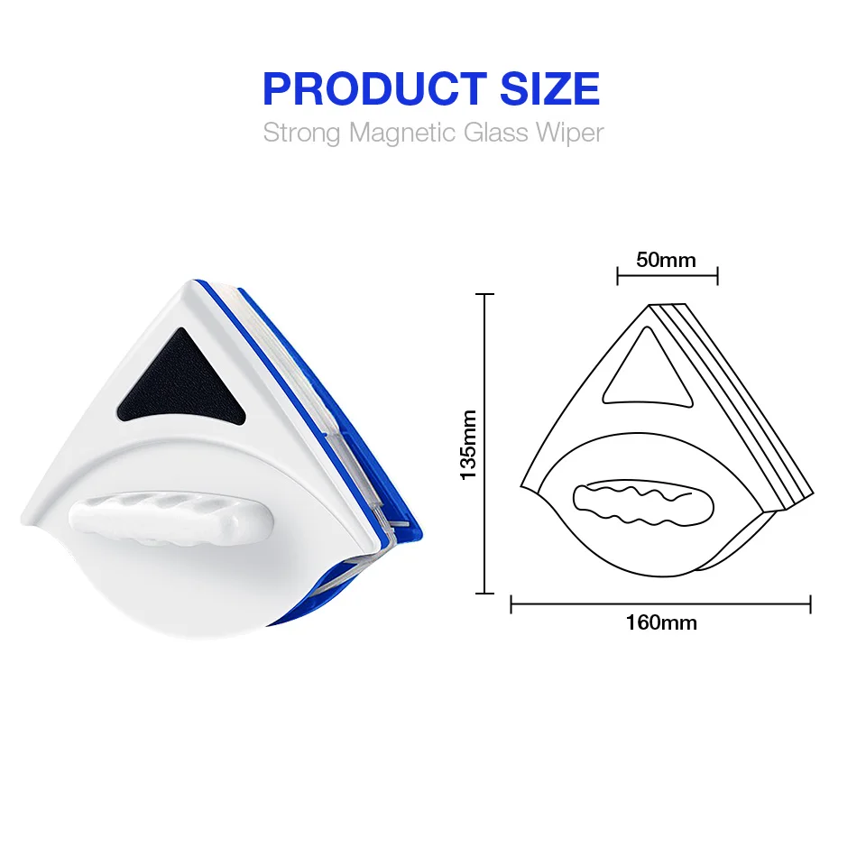 Mágneses ablaktisztító kefe ablaktörlő tisztító kétoldalas mágneskefe ablaküvegkefe mosáshoz_voghion.com