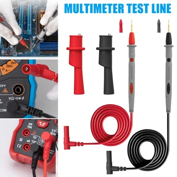 

20A Gold-Plated Tip Digital Multimeter Test Lead 1000V Silicone Rubber Wire Needle Probe Cable Needle Tip CLH@8