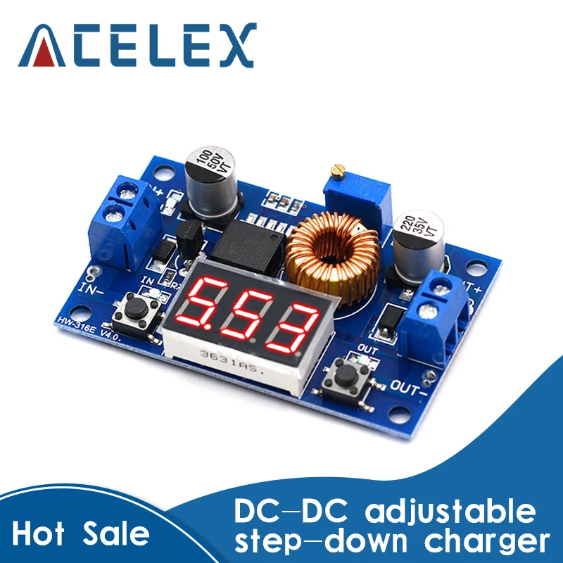 1 шт. Регулируемый понижающий модуль 5 А 75 Вт XL4015 4 38 в до 25 36 в|module diy|module powermodule power