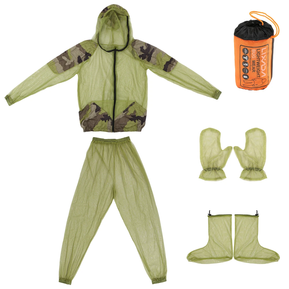 Outdoor Mosquito Repellent Suit Bug Jacket Mesh Hooded Suits Fishing