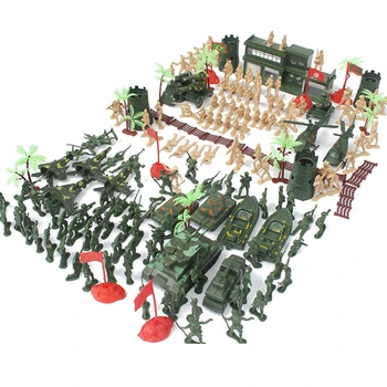 

188pcs/set 5cm World War II Sandbox Simulation War Scenes Game FLAGSET Soldier Military Base Model Children Toy