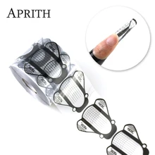 100 adet tırnak formu şeffaf Nail Art fransız akrilik UV jel İpuçları uzatma etiket oluşturucu formu kılavuzu şablon manikür araçları