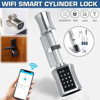 

Bluetooh Smart Cylinder Lock Keyless Electronic Door Lock APP Wifi Lock Digital Code RFID Card Lock for Home Apartment