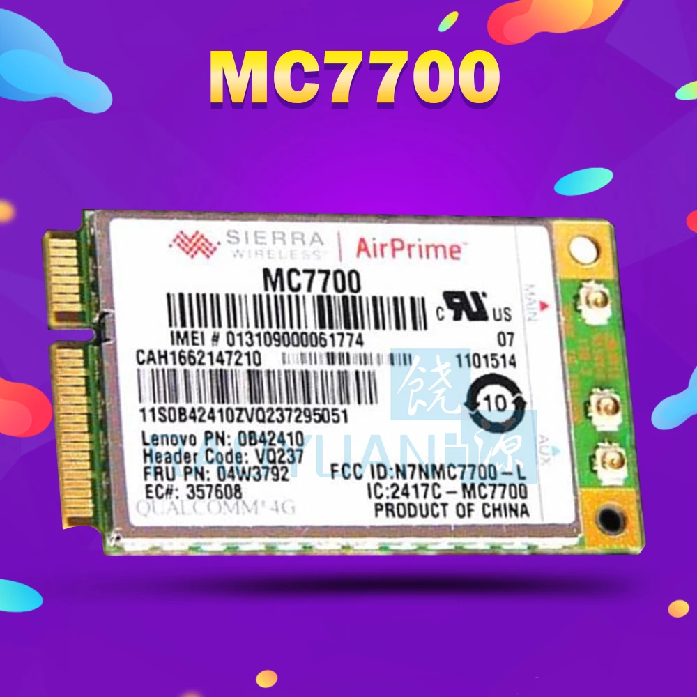 WLAN карта 4G для Sierra MC7700 GOBI4000 04W3791 04W3792 Mini PCI e LTE GPS Thinkpad T430 T430S T430I X230|Сетевые карты| |