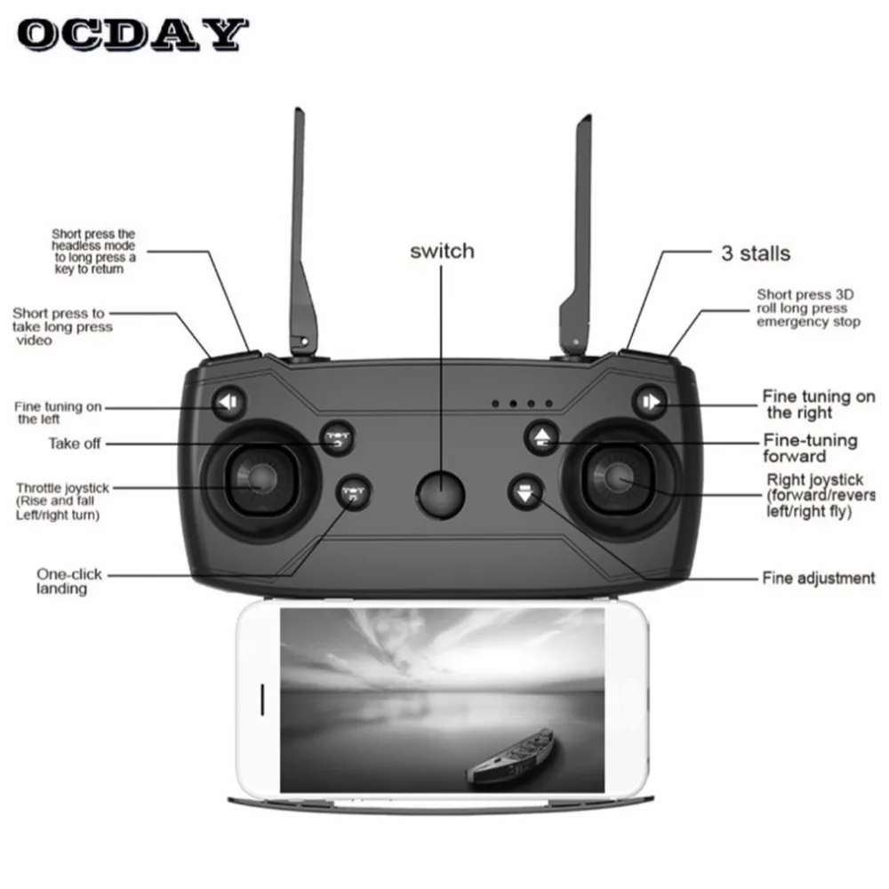 2019X12 RC складной Дрон Квадрокоптер высота удержания с Wi-Fi камера живое видео один ключ возврат Безголовый режим 3D флип tz