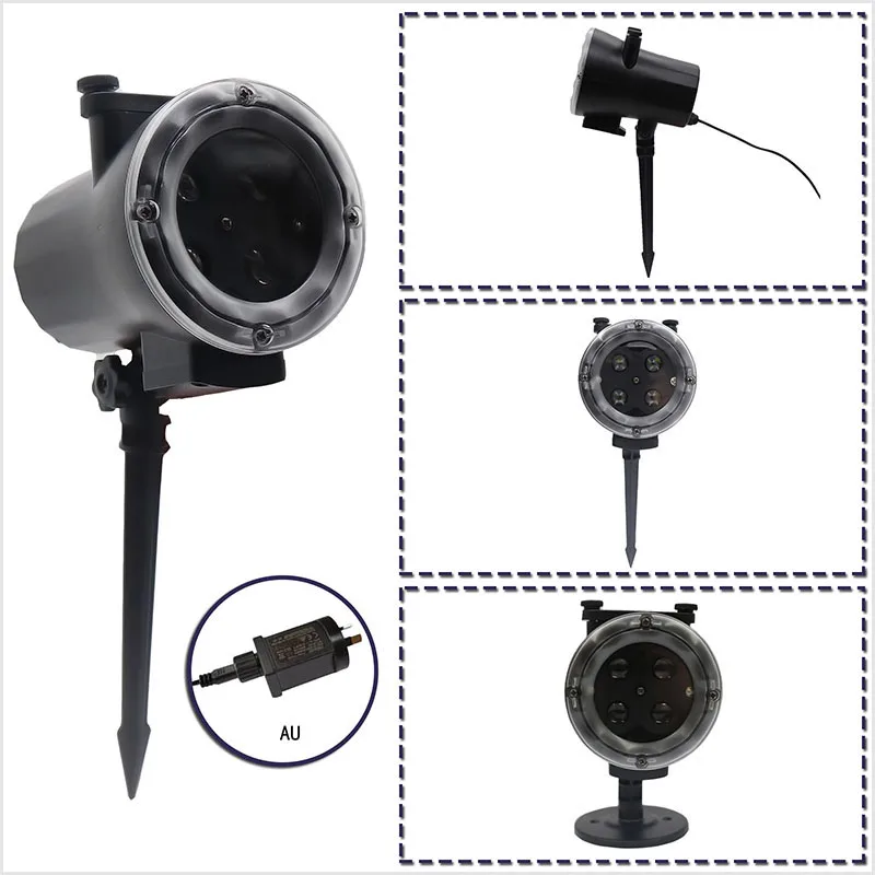 

12W Christmas Lights LED Projector Snowflake Moving Landscape Xmas Outside Decorations US/EU/AU/EK Plug