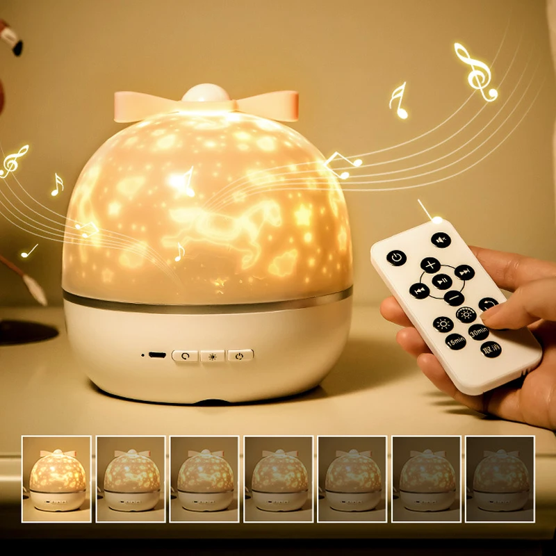 

Star Night Light Projector LED Projection Lamp 360 Degree Rotation 6 Projection Films for Kids Bedroom Home Party Decor gift