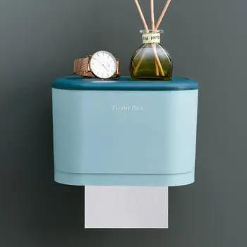 

Toilet Tissue Box Toilet Toilet Paper Roll Paper Storage Box Household Paper Extraction Box Creative Punched-Free Storage Shelf