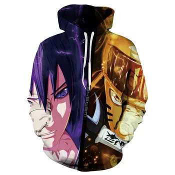 

Naruto Printed 3D Hoodie Sweatshirts Men Women Harajuku Spring Autumn Pullover Sasuke Kakashi Hoodies Men Casual hooded Outwear