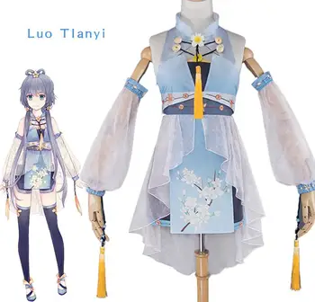 

Luo Tianyi Cosplay Vocaloid China Project Cute White Costume Kawaii Vocaloid Cosplay Luo Tianyi Chinese Style Dress