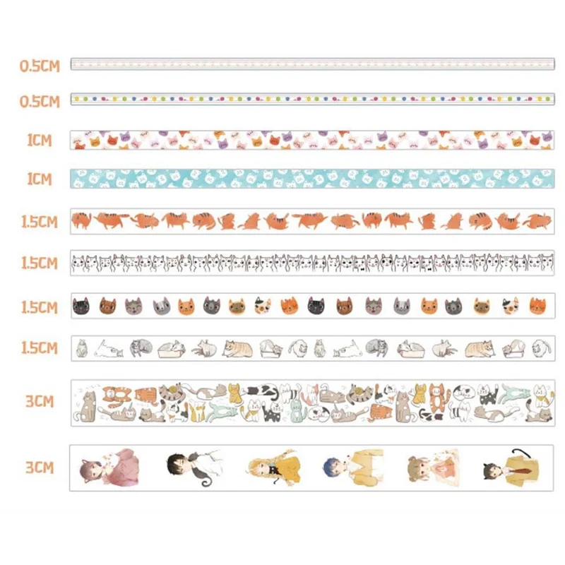 10 шт./компл. Kawaii набор для скрапбукинга лента Washi цветок Бумага изоляционная лента клейкая лента для поделок Стикеры канцелярских принадлежностей