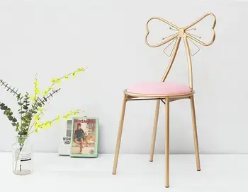 

Nordic bowknot dressing chair modern backrest Chair dining chair