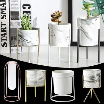 

Glass Home Flower Stand Economic Flower Pot Rack Decor Creative Beautiful Flower Pot Vase Planting Garden