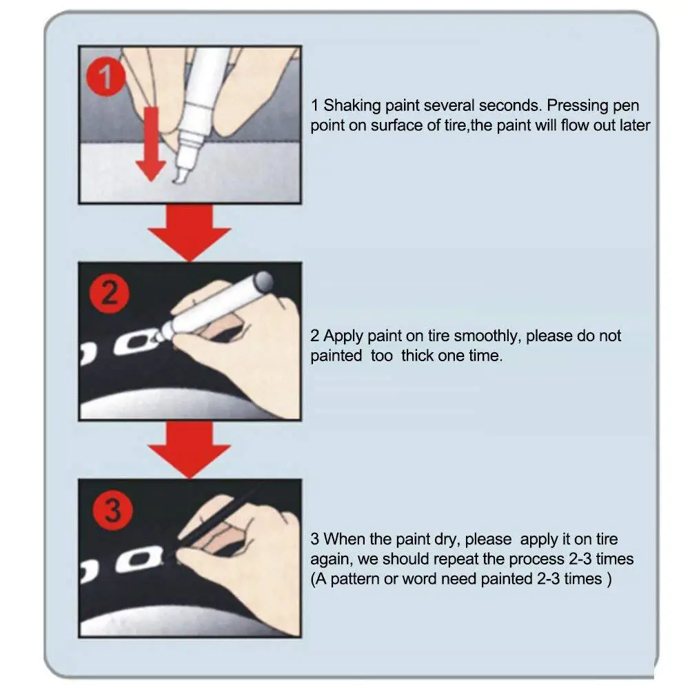 10 шт., автомобильная белая шина, маркер для краски, набор, универсальная водостойкая Перманентная ручка, подходит для автомобиля, мотоцикла, шины, ручка для краски протектора