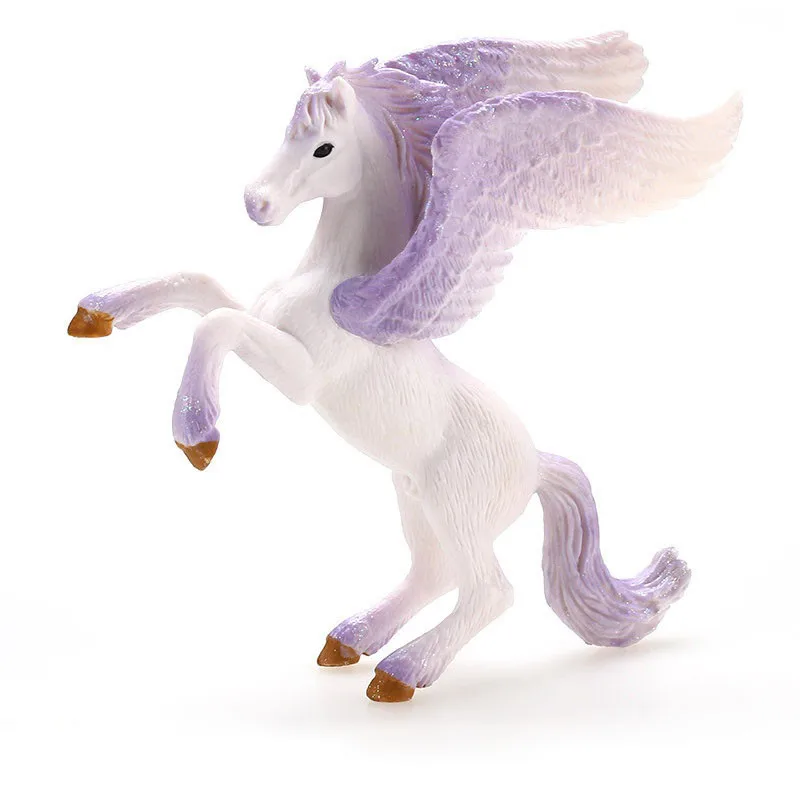 Красочная игрушка-единорог, модель мини-животного, единороги, летающая фигурка лошади, модель диких фигурок, детские развивающие игрушки, фигурка