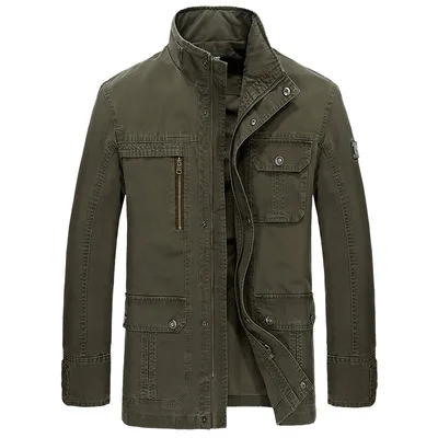 Мужская военная куртка армейская тактическая одежда Мультикам Мужская модная куртка-бомбер охотничье пальто 5XL верхняя одежда ветровки - Цвет: Зеленый