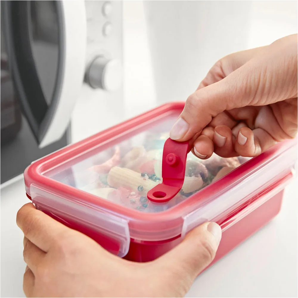 Контейнер Tefal Clip and Micro из пластика, красный, 0,55л K3102012