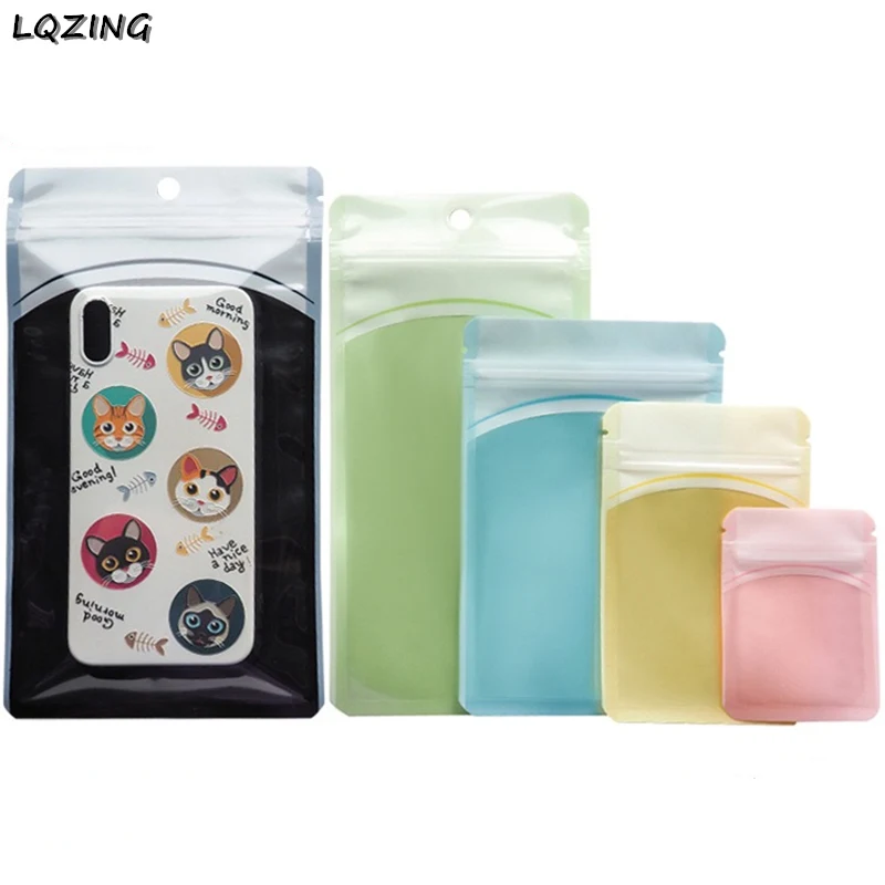 

300x Cute Self Seal Zipper Plastic Retail Zip Lock Bags Packaging Pack Button Ring Storage Bag Grocery Package ZipLock Pouch