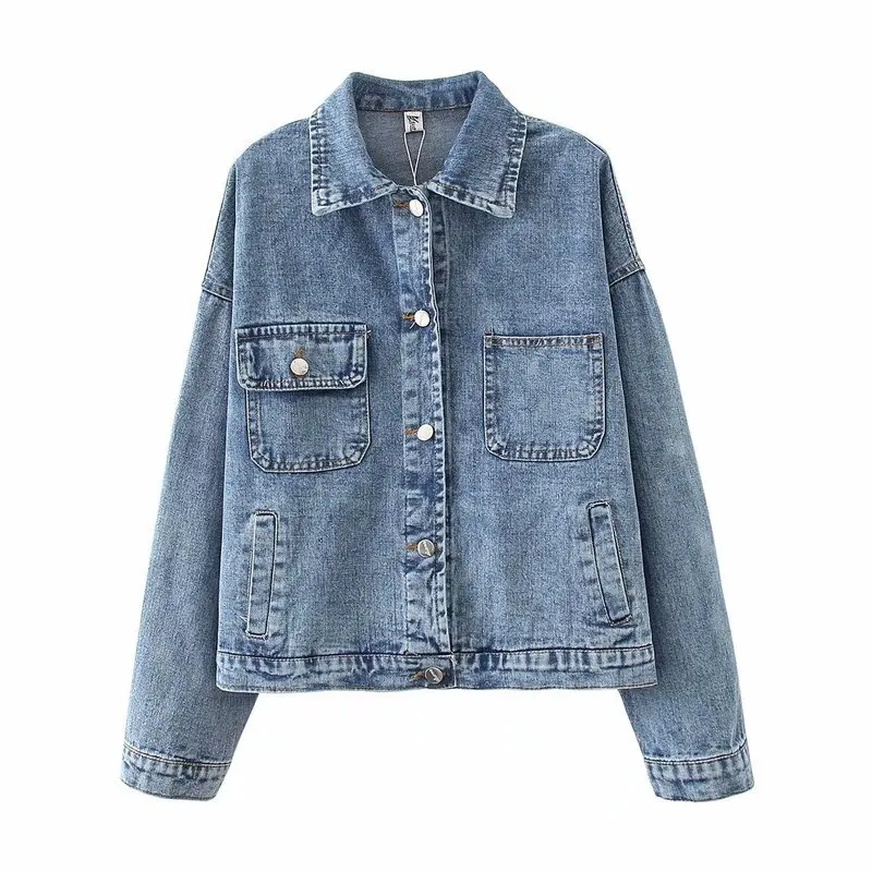 

Jeans Coat Women's Spring And Autumn New Style Fashion Korean-style Versatile Loose-Fit INS Students Tops BF Denim Top S29670