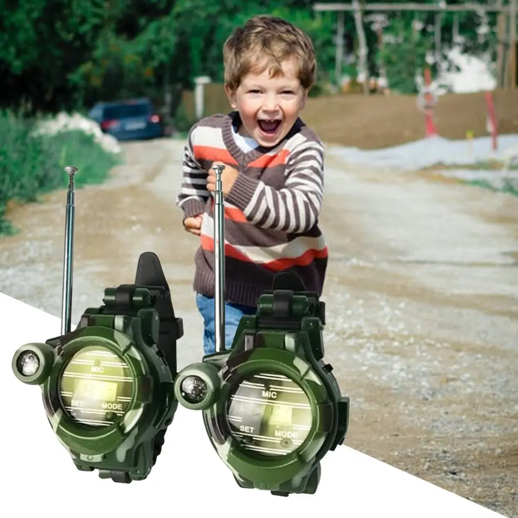Camouflage Military Watch Wireless Walkie-Talkie Seven In One Outdoor Children Walkie-Talkie Toy English Version