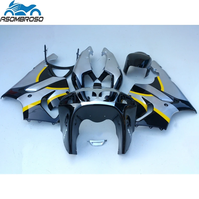Lowest Price Bodyworks for Kawasaki Ninja ZX7R fairing kit 1996-2003 silver black set zx7r 96 97 98 99 00 01 02 03 JP25 | Автомобили и