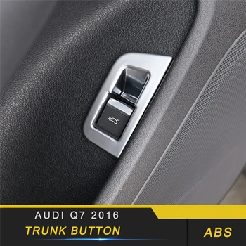 

For Audi Q7 4M 2016-2018 Car Styling Trunk Door Inner Button Switch Panel Cover Trim Frame Sticker Interior Accessory