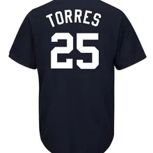 Нью-Йорк Торреса быстросохнущие гибкие короткие футболки спортивные Бейсбольные Джерси рубашки для мужчин оптом дешевые майки