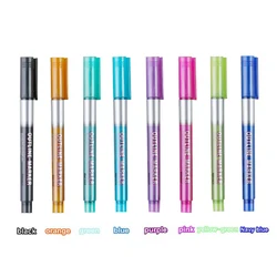 Lot de 8 stylos à Double ligne pour dessin et écriture, carte de couleur, surligneur, marqueur, fournitures artistiques pour artiste, vente en gros, japonais 