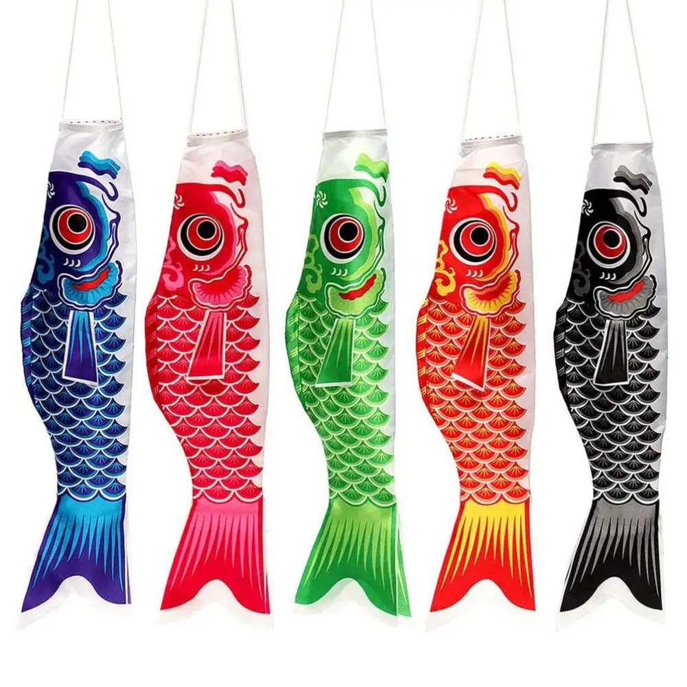 5 Pezzi Carpa Giapponese Windsock Streamer Home Koinobori Appeso Bandiera Pesce