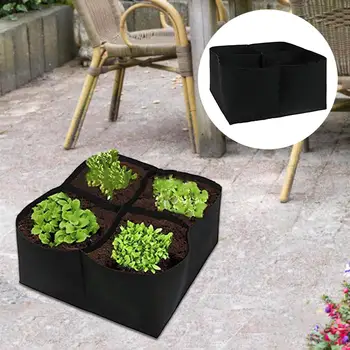 

Grow Bag Fabric Garden Plant Bed Vegetable Plante Seedling Gallon Tree Handle 2/2-Hole Rectangular Container Planting Bag