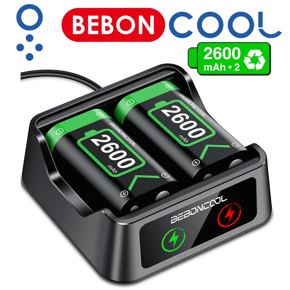 2 x2600mAh Батарея пакет для Xbox One / S/Xbox X/Xbox Elite Беспроводной контроллеры геймпады +