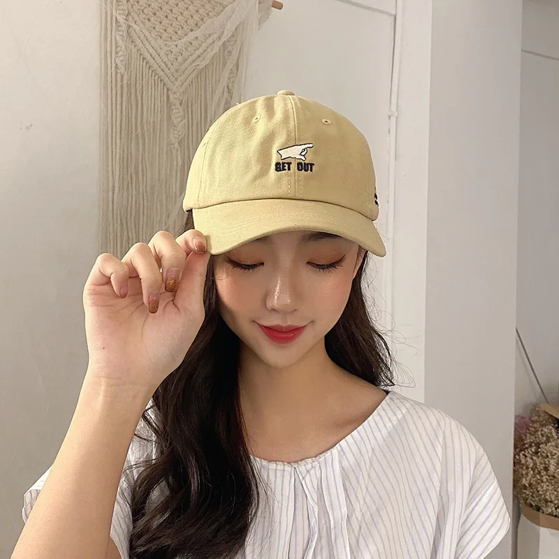 

New Style Gestures Letters Embroidered Baseball Caps Harajuku Summer Sun Hats For Women Men Youth Student Hip Hop Hat Unisex