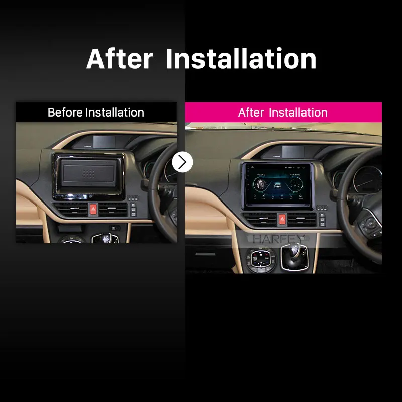 Harfey Android 9,1 автомобильный мультимедийный плеер 9 дюймов для Toyota Noah с wifi HD сенсорным экраном gps радио Поддержка DVR Carplay DAB