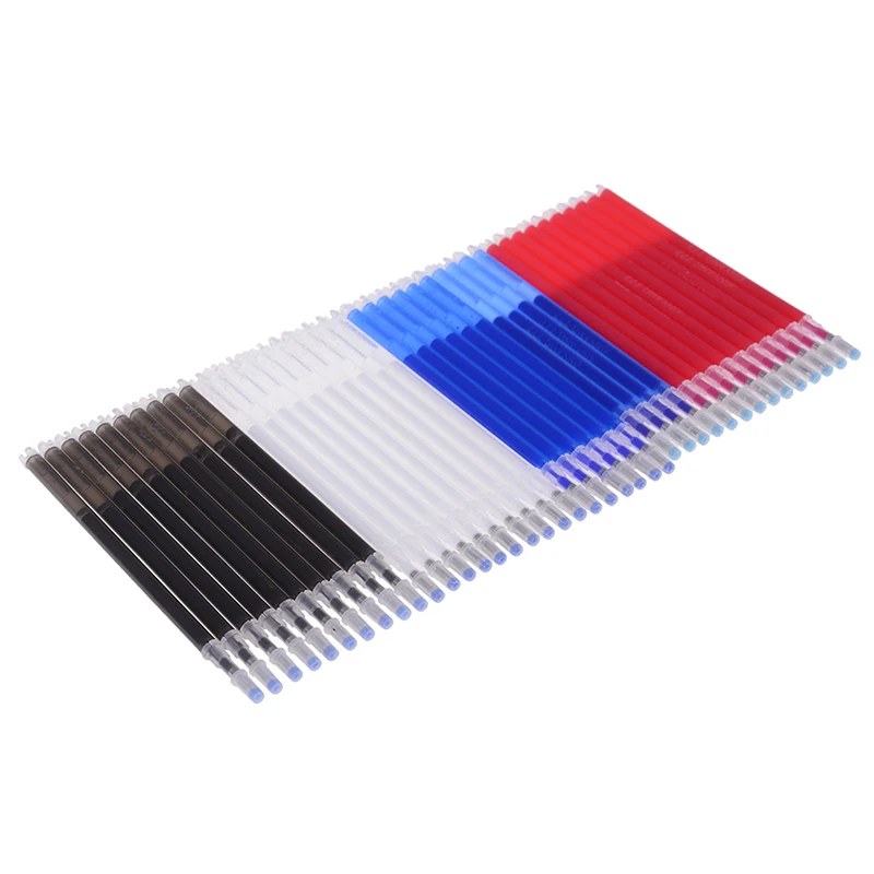 

10pcs Black Blue Red Ink Refill Gel Pen Bullet 0.5mm Nib Ink Cartridge School Student Office Stationery